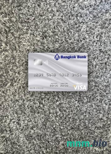 Thailand Bangkok bank visa obciążyć card gray wygląd fotograficzny skan PSD + zdjęcie